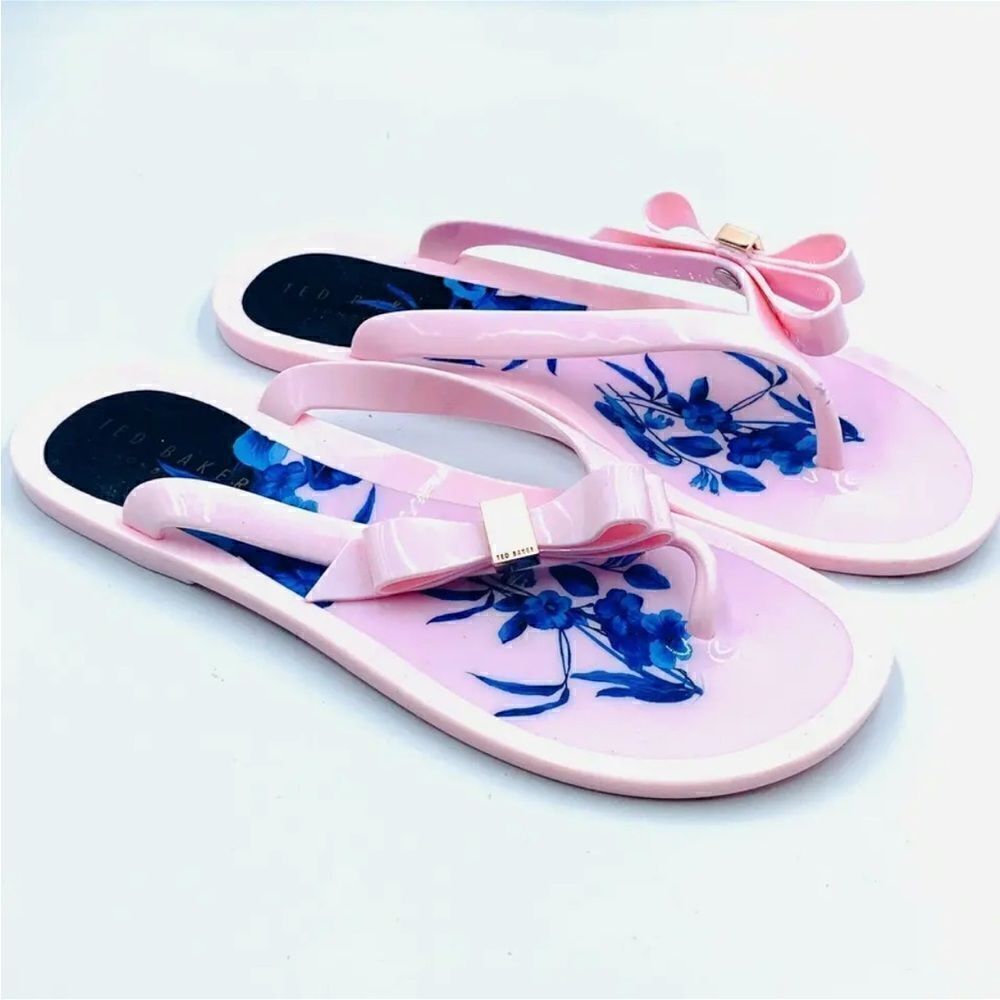 Ted Baker London Suzzip bow jelly flip flop sandal pink 39 US 8.5